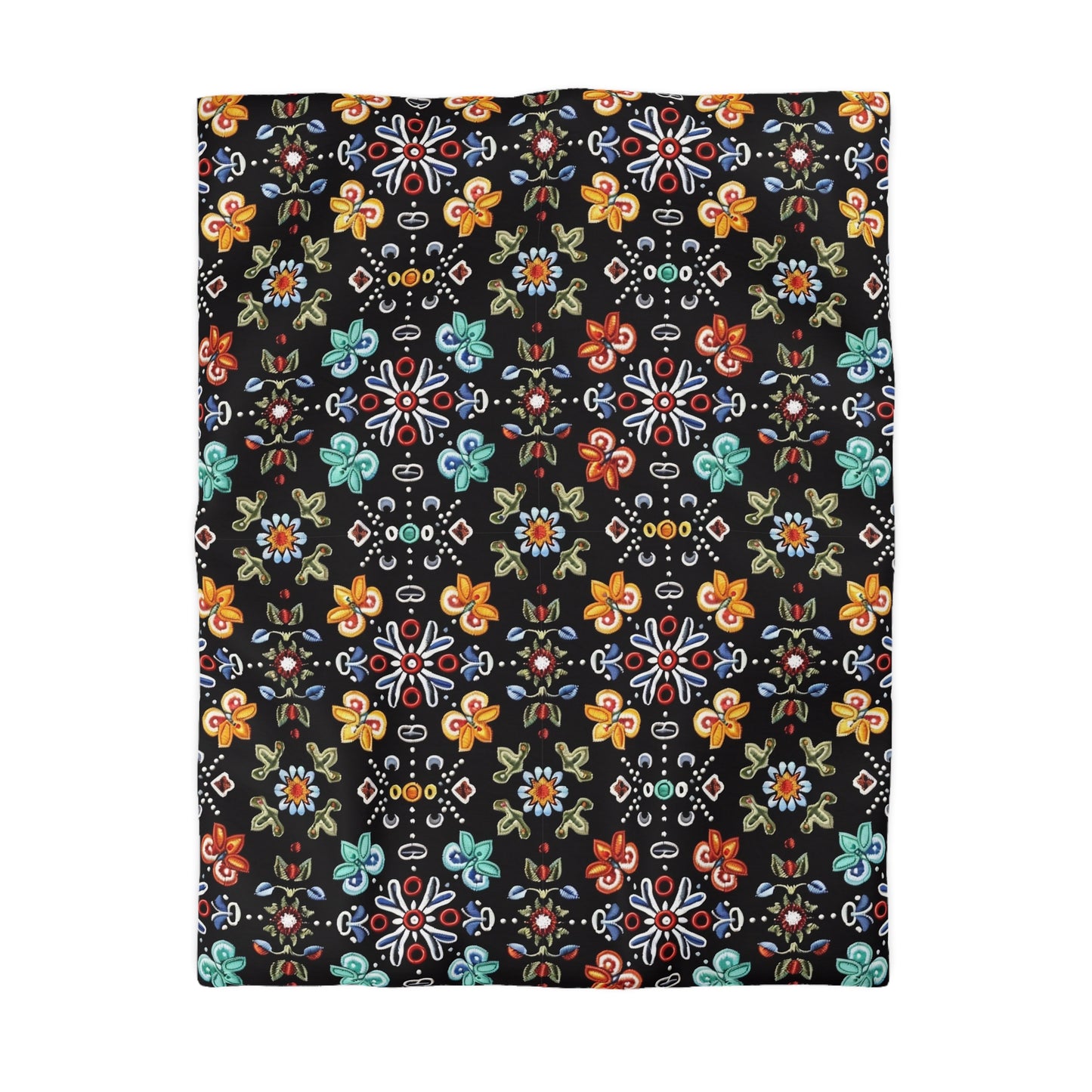 Vibrant Floral Microfiber Duvet Cover - Cozy Bedroom Decor
