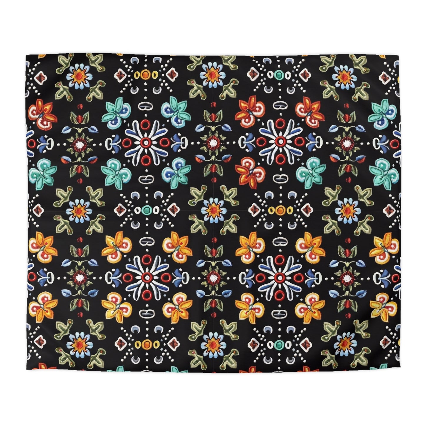 Vibrant Floral Microfiber Duvet Cover - Cozy Bedroom Decor