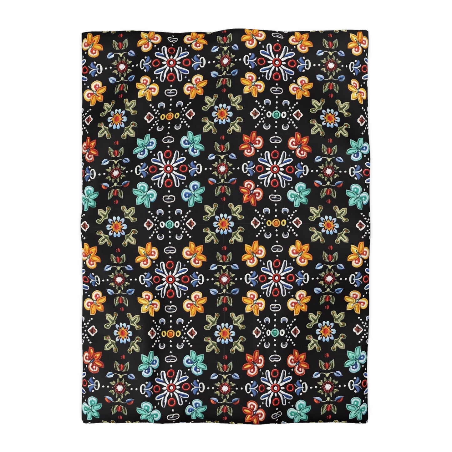 Vibrant Floral Microfiber Duvet Cover - Cozy Bedroom Decor