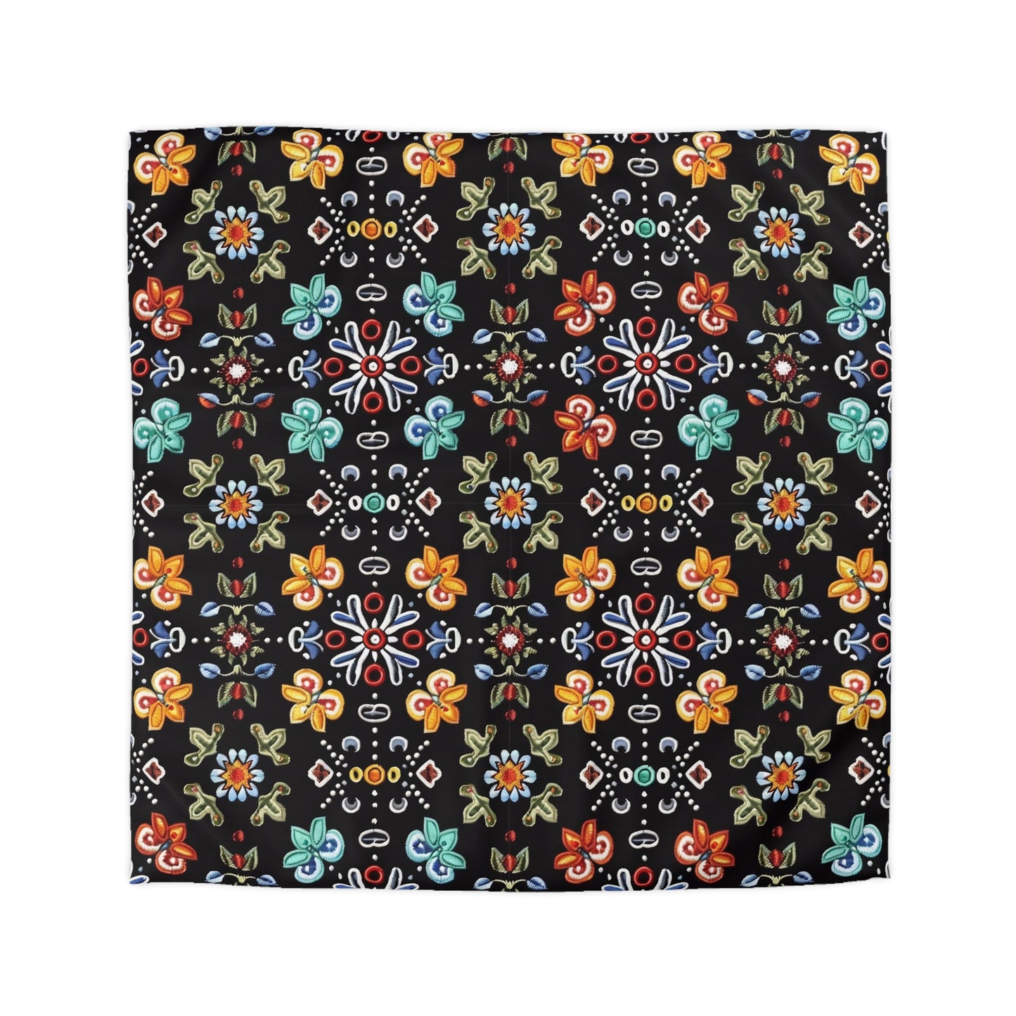 Vibrant Floral Microfiber Duvet Cover - Cozy Bedroom Decor