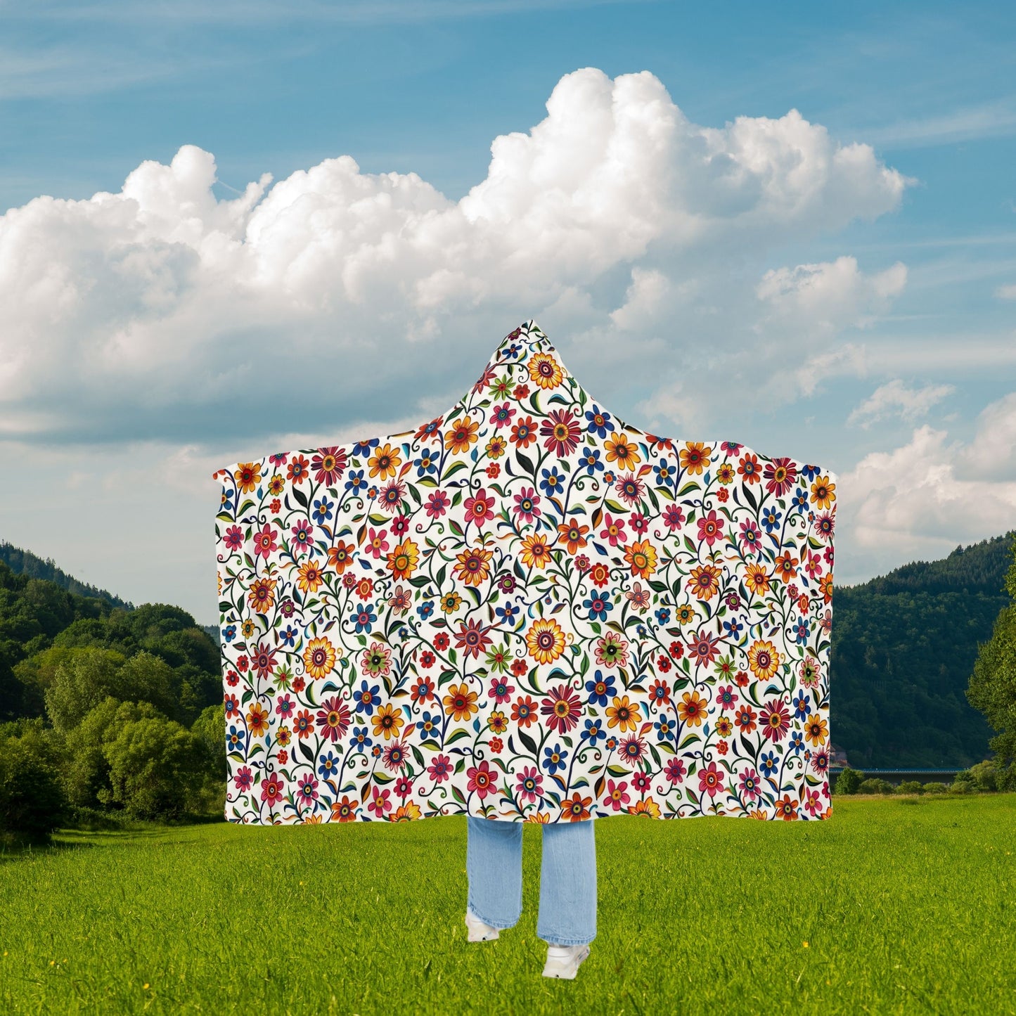 Mexican floral throw blanket,
Vibrant couch blanket with colorful patterns