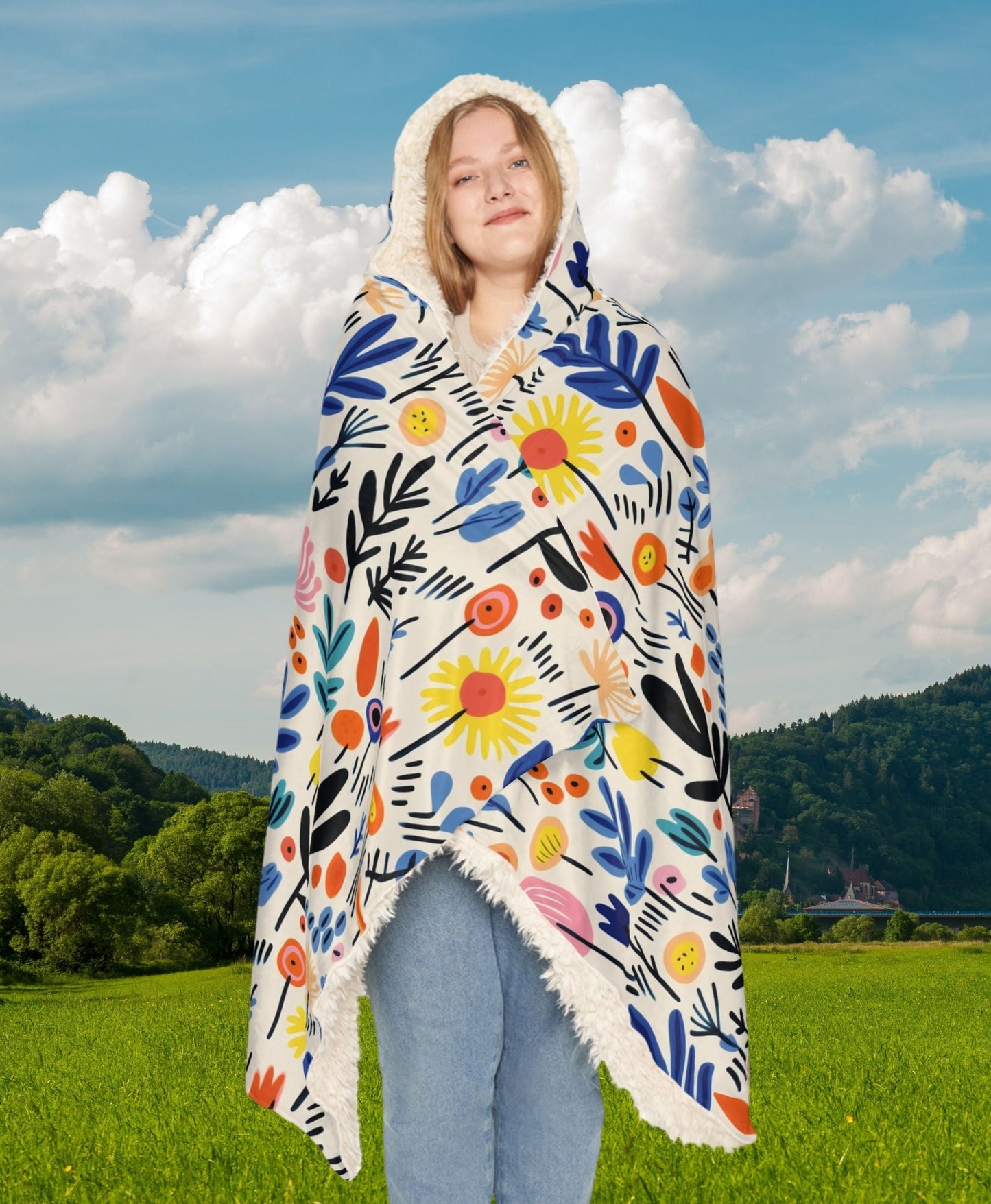 cozy snuggle blanket, soft fleece throw, warm lounge blanket, vibrant color blanket,