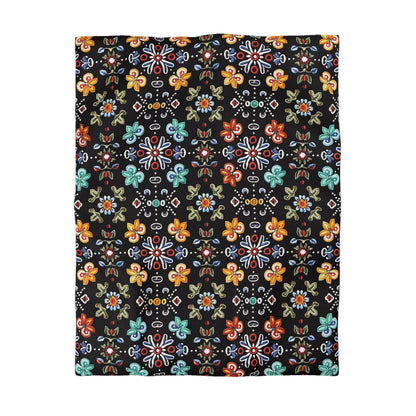 Vibrant Floral Microfiber Duvet Cover - Cozy Bedroom Decor